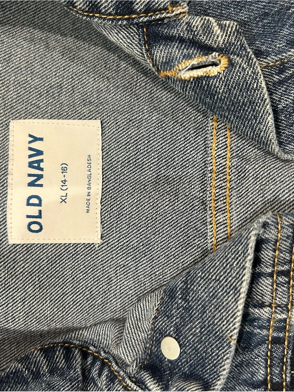 Old Navy Light Blue Denim Jacket with Contrast Stitching